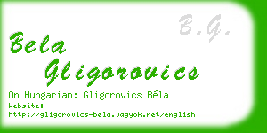 bela gligorovics business card